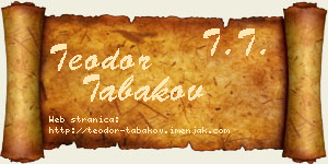 Teodor Tabakov vizit kartica